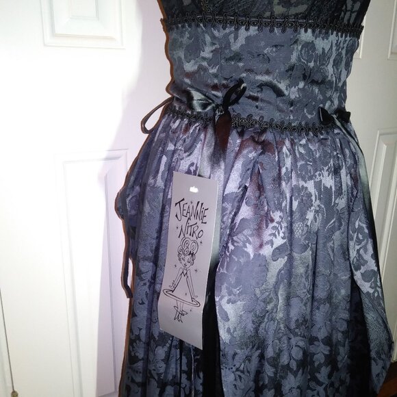 Vintage Jeannie Nitro With Tag Brocade Skirt, Pointy Witchy Goth Vampire Small - Picture 4 of 16